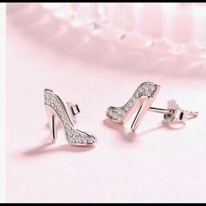 Swarovski crystal high heel shoes earrings